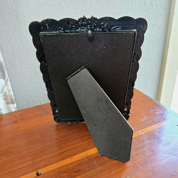 Silver Floral Ornate Metal Standing Vintage Picture Frame 5x7 - Picture 4 of 4